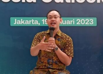 Direktur CELIOS Bhima Yudhistira saat konferensi pers B2B FMCG Indonesia Outlook 2023 di Jakarta, Kamis (19/1/2023). (MASAPNEWS/ANT)