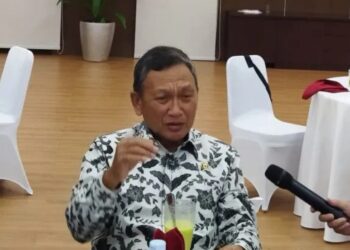 Menteri ESDM Arifin Tasrif saat temu media di Gedung Kementerian ESDM, Jakarta, Jumat (5/5/2023). (MASAPNEWS/ANT/Benardy Ferdiansyah)