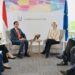 Presiden Joko Widodo menggelar pertemuan bilateral dengan Presiden Komisi Uni Eropa (UE) Ursula von der Leyen di Hotel Grand Prince, Hiroshima, Jepang, Minggu (21/5/2023). (MASAPNEWS/ANT/HO-Biro Pers Setpres)