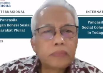 Tangkapan layar - Dewan Pengarah Badan Pembinaan Ideologi Pancasila (BPIP) Amin Abdullah pada acara seminar berbasis daring (webinar) internasional dalam memperingati Hari Lahir Pancasila yang diikuti secara daring di Jakarta, Selasa malam (30/5/2023). (MASAPNEWS/ANT)