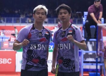 Ganda putra Indonesia Kevin Sanjaya Sukamuljo/Marcus Fernaldi Gideon. (MASAPNEWS/ANT/HO-PP PBSI)