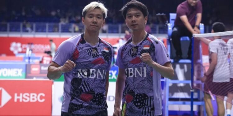 Ganda putra Indonesia Kevin Sanjaya Sukamuljo/Marcus Fernaldi Gideon. (MASAPNEWS/ANT/HO-PP PBSI)