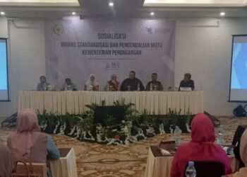 Direktorat Standardisasi dan Pengendalian Mutu Kementerian Perdagangan melalui Balai Sertifikasi saat melakukan sosialisasi pemeriksaan kehalalan di Jakarta, Rabu (14/6/2023). (MASAPNEWS/ANT/HO-Kementerian Perdagangan)