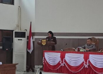 Juru bicara Banggar DPRD Kabupaten Gunung Mas, Rayaniatie Djangkan. (MASAPNEWS/GCM)
