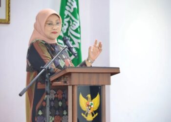 Menteri Ketenagakerjaan, Ida Fauziyah saat membuka Rakor Atase, Staf Teknis, dan Kepala Bidang Ketenagakerjaan di Jeddah, Arab Saudi, Kamis (24/8/2023). (MASAPNEWS/ANT/HO-Kemnaker)