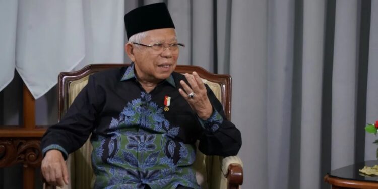 Wakil Presiden Ma'ruf Amin dalam acara Satu Meja The Forum Kompas TV bertajuk “Publik Harus Awasi Pemilu”, yang ditayangkan Rabu (27/12/2023). (MASAPNEWS/ANT/HO-BPMI Setwapres)