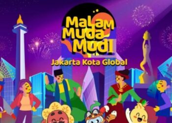 Pemerintah Provinsi (Pemprov) DKI Jakarta menyelenggarakan Malam Muda Mudi Jakarta Global untuk memeriahkan malam Tahun Baru 2024. (MASAPNEWS/ANT/HO-Disparekraf DKI Jakarta)