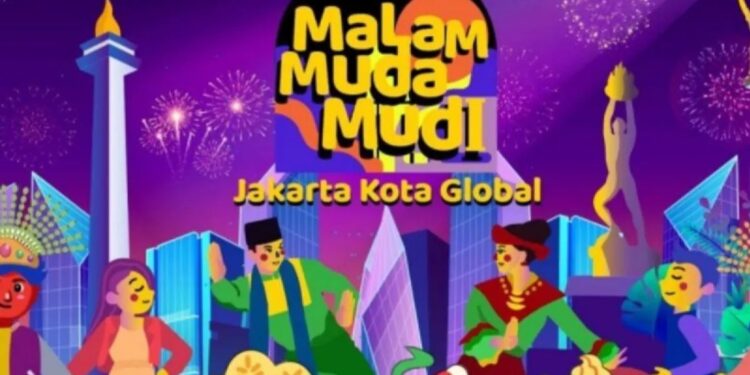Pemerintah Provinsi (Pemprov) DKI Jakarta menyelenggarakan Malam Muda Mudi Jakarta Global untuk memeriahkan malam Tahun Baru 2024. (MASAPNEWS/ANT/HO-Disparekraf DKI Jakarta)