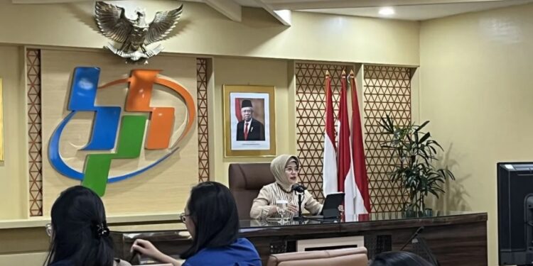 Pelaksana Tugas (Plt) Kepala Badan Pusat Statistik (BPS) Amalia Adininggar Widyasanti di Kantor BPS, Jakarta, Selasa (2/1/2024). (MASAPNEWS/ANT)