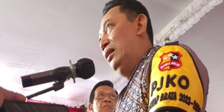 Kepala Kepolisian Republik Indonesia Jenderal Polisi Listyo Sigit Prabowo saat diwawancarai wartawan di Gunungkidul, DI Yogyakarta, Sabtu (6/1/2024). (MASAPNEWS/ANT)
