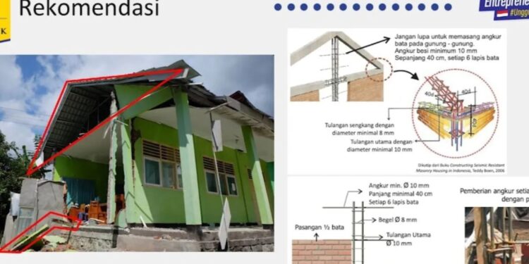 Struktur bangunan sederhana yang tahan gempa (MASAPNEWS/ANT/Foto: Humas UI)