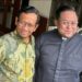 Menko Polhukam Mahfud Md (kiri) saat tiba di Wisma Keuskupan Katedral, Jakarta, Kamis (4/1/2024). (MASAPNEWS/ANT)