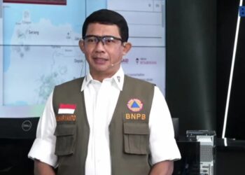 Tangkapan layar Kepala Badan Nasional Penanggulangan Bencana (BNPB) Letnan Jenderal TNI Suharyanto dalam Kaleidoskop Bencana 2023 dan Outlook Bencana 2024 di Jakarta, Jumat (12/1/2024). (MASAPNEWS/ANT)
