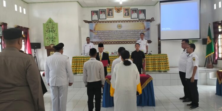 Suasana peresmian anggota BPD PAW Tampelas di Kuala Kurun, Rabu (31/1/2024). (IST)
