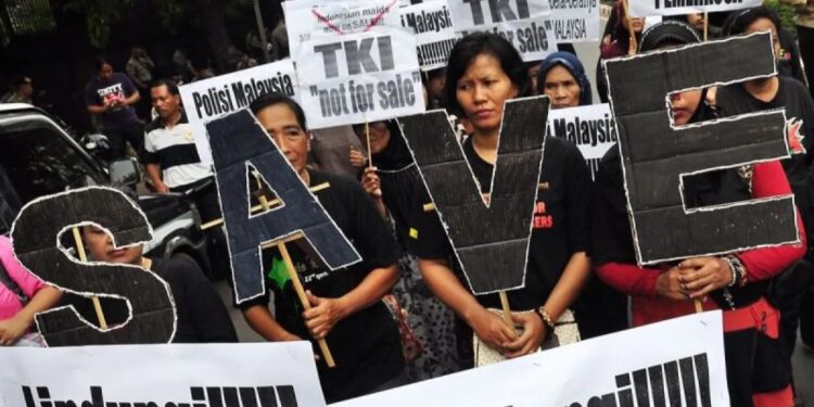 Ilustrasi - Aksi solidaritas penuntasan hukum kasus kekerasan seksual Tenaga Kerja Indonesia. (MASAPNEWS/ANT)
