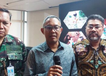 Deputi Bidang Koordinasi Kedaulatan Maritim dan Energi Kemenko Marves Jodi Mahardi dalam sesi temu wartawan di Jakarta, Jumat (1/3/2024). (MASAPNEWS/ANT)