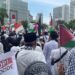Arsip foto - Ribuan warga memperingati 100 hari aksi genosida yang dilakukan Israel di Gaza, Palestina di depan Kedutaan Besar Amerika Serikat, Jakarta Pusat, Sabtu (13/01/2024) (MASAPNEWS/ANT)