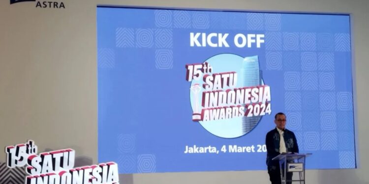 Head of Corporate Communications Astra Boy Kelana Soebroto dalam acara peluncuran Satu Indonesia Awards 2024 di Jakarta, Senin (4/3/2023). (MASAPNEWS/ANT)