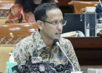 Tangkapan layar Menteri Pendidikan, Kebudayaan, Riset, dan Teknologi Nadiem Anwar Makarim dalam Rapat Kerja (Raker) bersama DPR RI di Jakarta, Rabu (6/3/2024). (MASAPNEWS/ANT)
