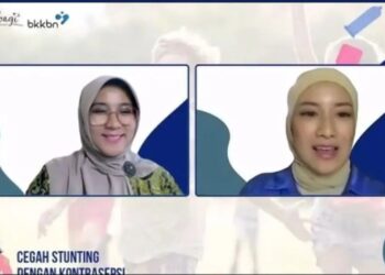 Tangkapan layar - Direktur Bina Pelayanan Keluarga Berencana (KB) wilayah khusus BKKBN dr Fajar Firdawati (kiri) pada diskusi yang diikuti secara daring di Jakarta pada Selasa (12/3/2024) tentang layanan KB untuk mencegah stunting. (MASAPNEWS/ANT)