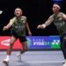 Ganda putra Indonesia Fajar Alfian/Muhammad Rian Ardianto saat berlaga di babak 32 besar All England Open 2024 di Birmingham, Inggris, Rabu (13/3/2024). (MASAPNEWS/ANT/HO/PP PBSI)