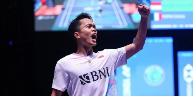Dua tunggal putra Indonesia Anthony Sinisuka Ginting dan Jonatan Christie dipastikan akan saling berhadapan satu sama lain pada babak final All England Open 2024, Minggu (17/3/2024). (MASAPNEWS/ANT/HO-PBSI)