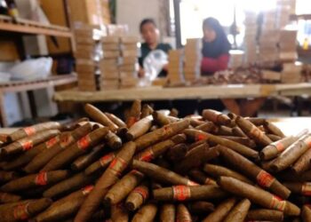 Arsip foto - Pekerja menyelesaikan pembuatan cerutu di pabrik cerutu, Temanggung, Jawa Tengah, Senin (22/4/2024). (MASAPNEWS/ANT)