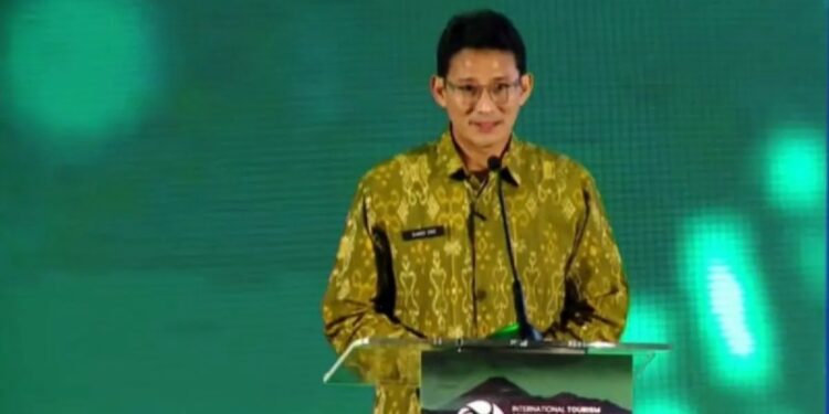 Tangkapan layar - Menteri Pariwisata dan Ekonomi Kreatif Sandiaga Uno berbicara dalam Forum Internasional Investasi Pariwisata 2024 di Jakarta, Rabu (5/6/2024). (MASAPNEWS/ANT/HO-Kemenparekraf)