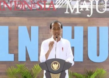 Tangkapan layar - Presiden Joko Widodo saat berpidato dalam agenda peletakan batu pertama pembangunan PLN Hub di Ibu Kota Nusantara (IKN), Provinsi Kalimantan Timur, Rabu (5/6/2024). (MASAPNEWS/ANT)