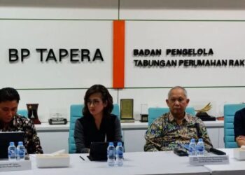 Konferensi pers Tapera di kantor BP Tapera di Jakarta, Rabu (5/6/2024). (MASAPNEWSANT)