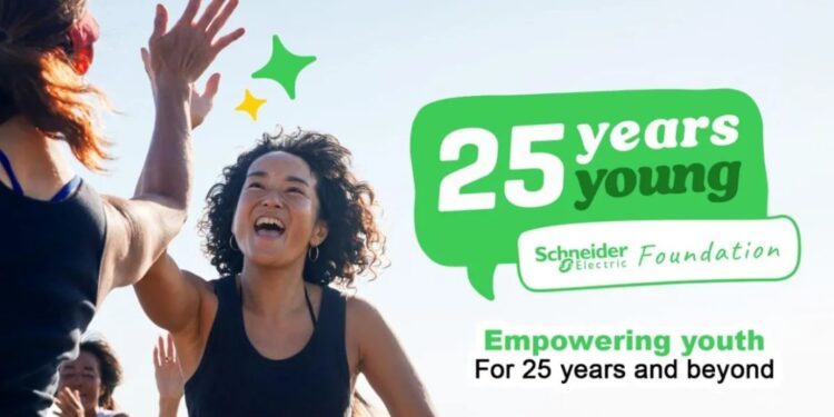 Poster 25 tahun Scheneider Electric tentang pemberdayaan generasi muda (MASAPNEWS/ANT/HO/Schneider electric)