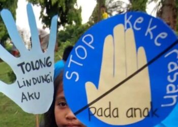 Ilustrasi - Kampanye damai perlindungan terhadap anak dari tindak kekerasan, eksploitasi, diskriminasi, dan pelecehan seksual. (MASAPNEWS/ANT)