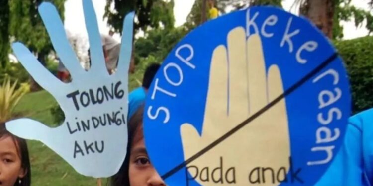 Ilustrasi - Kampanye damai perlindungan terhadap anak dari tindak kekerasan, eksploitasi, diskriminasi, dan pelecehan seksual. (MASAPNEWS/ANT)