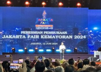 Presiden Joko Widodo (Jokowi) meresmikan Pembukaan Jakarta Fair 2024, di Jakarta International Expo, Kemayoran, Rabu (12/6/2024) malam. (MASAPNEWS/ANT)