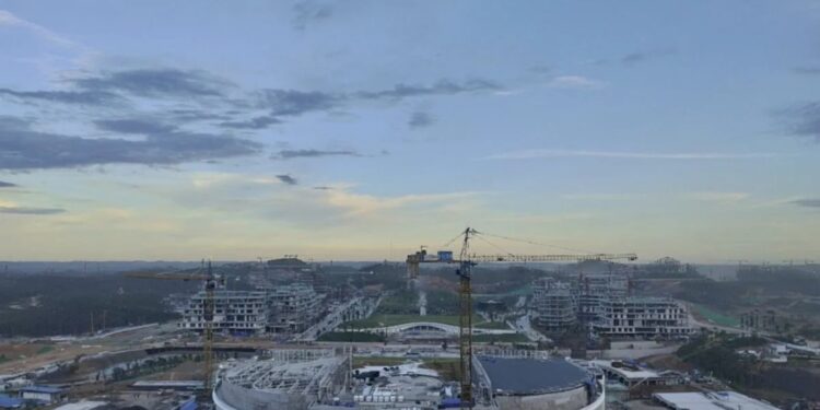 Progres pembangunan Kawasan Inti Pusat Pemerintahan (KIPP) IKN, Kaltim, Senin (6/5/2024). (MASAPNEWS/ANT)