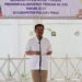 Pj Bupati Gumas Herson B Aden menyampaikan sambutan saat pelepasan kontingen Pesparawi di Kuala Kurun, Sabtu (22/6/2024). (Foto : Diskominfosantik Gumas)