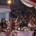 Pj Bupati Gumas Herson B Aden, Wakil Gubernur Kalteng Edy Pratowo, Ketua DPRD Gumas Akerman Sahidar, dan lainnya menghadiri malam hiburan rakyat di Stadion Mini Kuala Kurun, Senin (21/6/2024). (Foto : Diskominfosantik Gumas)