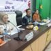 Penjabat Bupati Gumas Herson B Aden (tengah) dan lainnya saat rakor program pemberantasan korupsi terintegrasi di Kuala Kurun, Kamis (18/7/2024). (Foto : Diskominfosantik Gumas)