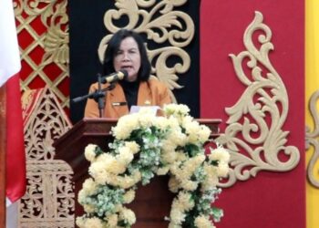 Deputi Bidang Pengembangan Bahan Pustaka dan Jasa Informasi Perpustakaan Nasional (Perpusnas) Mariana Ginting pada diskusi 122 tahun Bung Hatta: Literasi sebagai garda Indonesia Emas 2045 yang dipantau secara daring di Padang, Senin (12/8/2024). (MASAPNEWS/ANT)