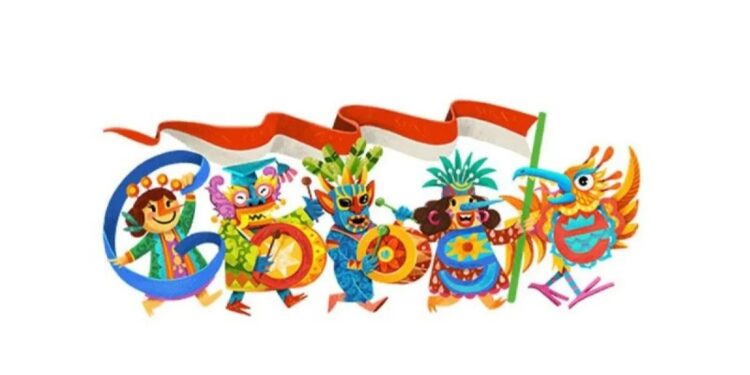 Tampilan Google Doodle spesial HUT RI ke-79. (MASAPNEWS/ANT/Google)
