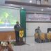 Pj Bupati Gunung Mas Herson B Aden menyampaikan sambutan pada kegiatan rakor penanggulangan kemiskinan. (MASAPNEWS)