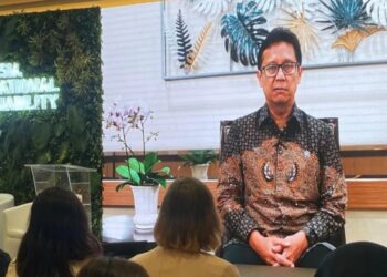 Peserta diskusi menyaksikan pidato pembukaan yang disampaikan Menteri Kesehatan Budi Gunadi Sadikin secara daring dalam diskusi ISF 2024 di Jakarta, Jumat (6/9/2024) (Peserta diskusi menyaksikan pidato pembukaan yang disampaikan Menteri Kesehatan Budi Gunadi Sadikin secara daring dalam diskusi ISF 2024 di Jakarta, Jumat (6/9/2024) (MASAPNEWS/ANT)