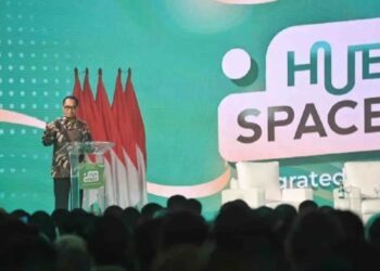 Menteri Perhubungan (Menhub) Budi Karya Sumadi memberi sambutan dalam acara Hub Talks "Paradigma Transportasi Online: Terintegrasi dan Berbasis Online", yang menjadi salah satu rangkaian acara Hub Space 2024, di JIEXPO Kemayoran, Jakarta, Jumat (6/9/2024). (MASAPNEWS/ANT/HO-Humas Kemenhub)