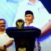 Gubernur Kalteng Sugianto Sabran didampingi Pj Bupati Gumas Herson B Aden menyampaikan sambutan pada kegiatan Kalteng Bermazmur di Kuala Kurun, Jumat (20/9/2024). (IST)