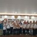 KPU Kabupaten Gumas saat menerma kedatangan pasangan Jaya S Monong dan Efrensia LP Umbing di Kuala Kurun, Rabu (28/8/2024). (IST)
