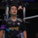 Tunggal putra Indonesia Anthony Sinisuka Ginting saat bertanding di babak 32 besar Denmark Open 2024, Rabu (16/10/2024). (MASAPNEWS/ANT/HO/PP PBSI)