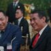 Menteri Pertanian Andi Amran Sulaiman (kanan) diskusi swasembada jagung bersama Kapolri Jenderal Listyo Sigit Prabowo. (MASAPNEWS/ANT/HO-Humas Kementan)