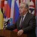 Sekretaris Jenderal PBB Antonio Guterres berbicara kepada pers di luar Ruang Dewan Keamanan di markas besar PBB di New York, pada 5 Desember 2024. (MASAPNEWS/ANT)
