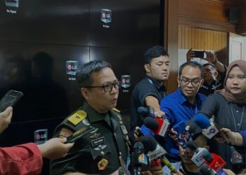 Kepala Biro Infohan Setjen Kementerian Pertahanan Brigjen TNI Frega Ferdinand Wenas saat jumpa pers di kantor Kemhan, Jakarta Pusat, Selasa, (7/1/2025) (MASAPNEWS/ANT)