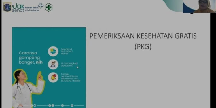 Ilustrasi - Tangkapan layar bahan presentasi Plt. Kepala Bidang Pencegahan dan Pengendalian Penyakit Dinas Kesehatan DKI Jakarta Maryati Kasimanterkait pemeriksaan kesehatan gratis dalam acara daring yang diadakan Dinas Kesehatan DKI Jakarta, Senin (13/1/2025). (MASAPNEWS/ANT)